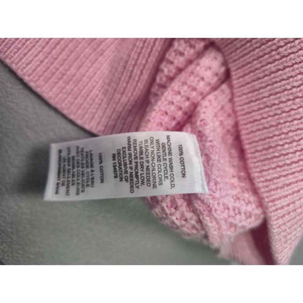 Vineyard Vines Mens Pink Cotton Honeycomb Knit Quarter Zip Sweater Size M - Picture 6 of 12
